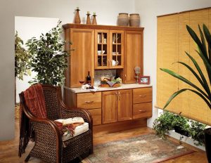 Built-in featuring Bertch cabinetry