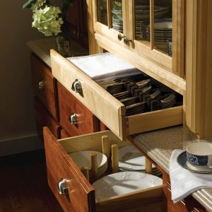 Kitchen featuring Bertch cabinetry with drawer detail